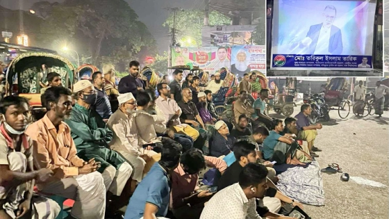 তারেক রহমানের সাক্ষাৎকার বড় পর্দায় দেখালেন ছাত্রদল নেতা তারিক