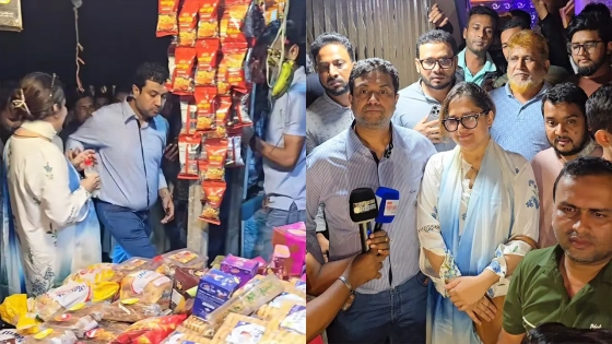 গভীর রাতে চায়ের আড্ডায় ধানের শীষের প্রচারণায় নজরুল ইসলাম আজাদ